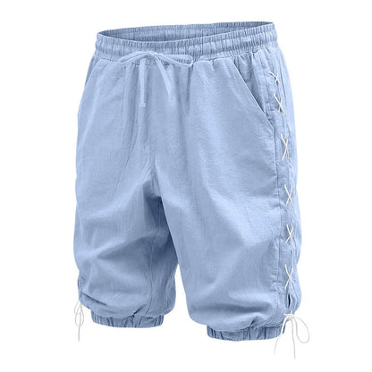 Men’s Linen Drawstring Shorts – Relaxed Streetwear Summer Fit
