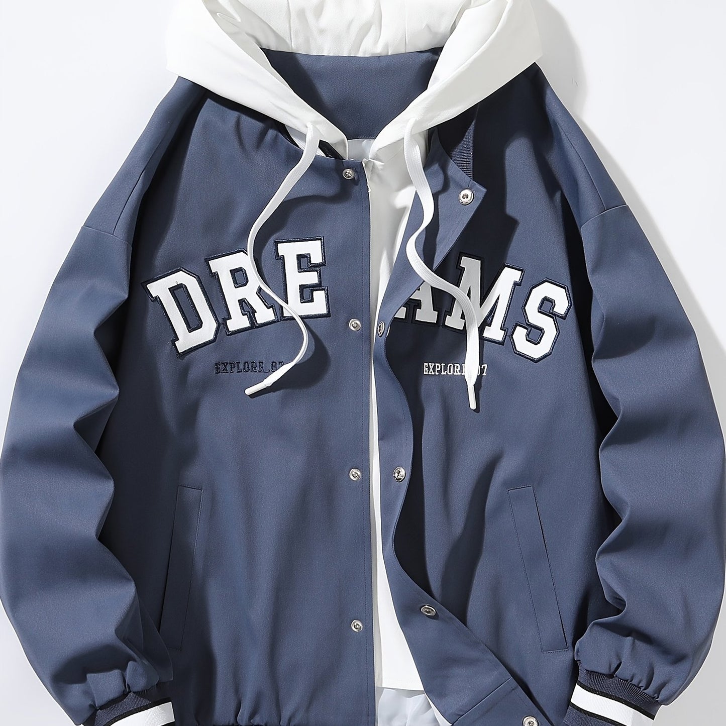 Loom & Soul Men’s  “DREAMS” Hooded Jacket – Loose Streetwear Coat