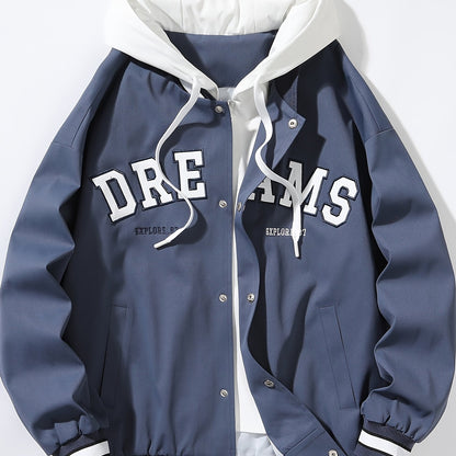 Loom & Soul Men’s  “DREAMS” Hooded Jacket – Loose Streetwear Coat