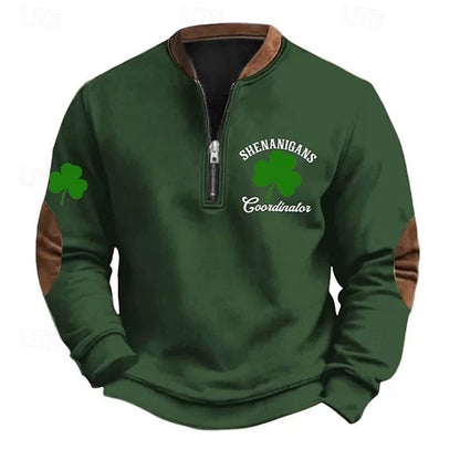 Men’s 3D Digital Print Zip-Up Sweatshirt – Spring & Autumn Style