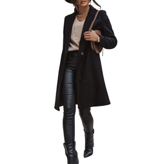 Loom & Soul™ Women’s Oversized Korean Bomber Jacket – Warm Lapel Collar Winter Coat for Effortless Street Style