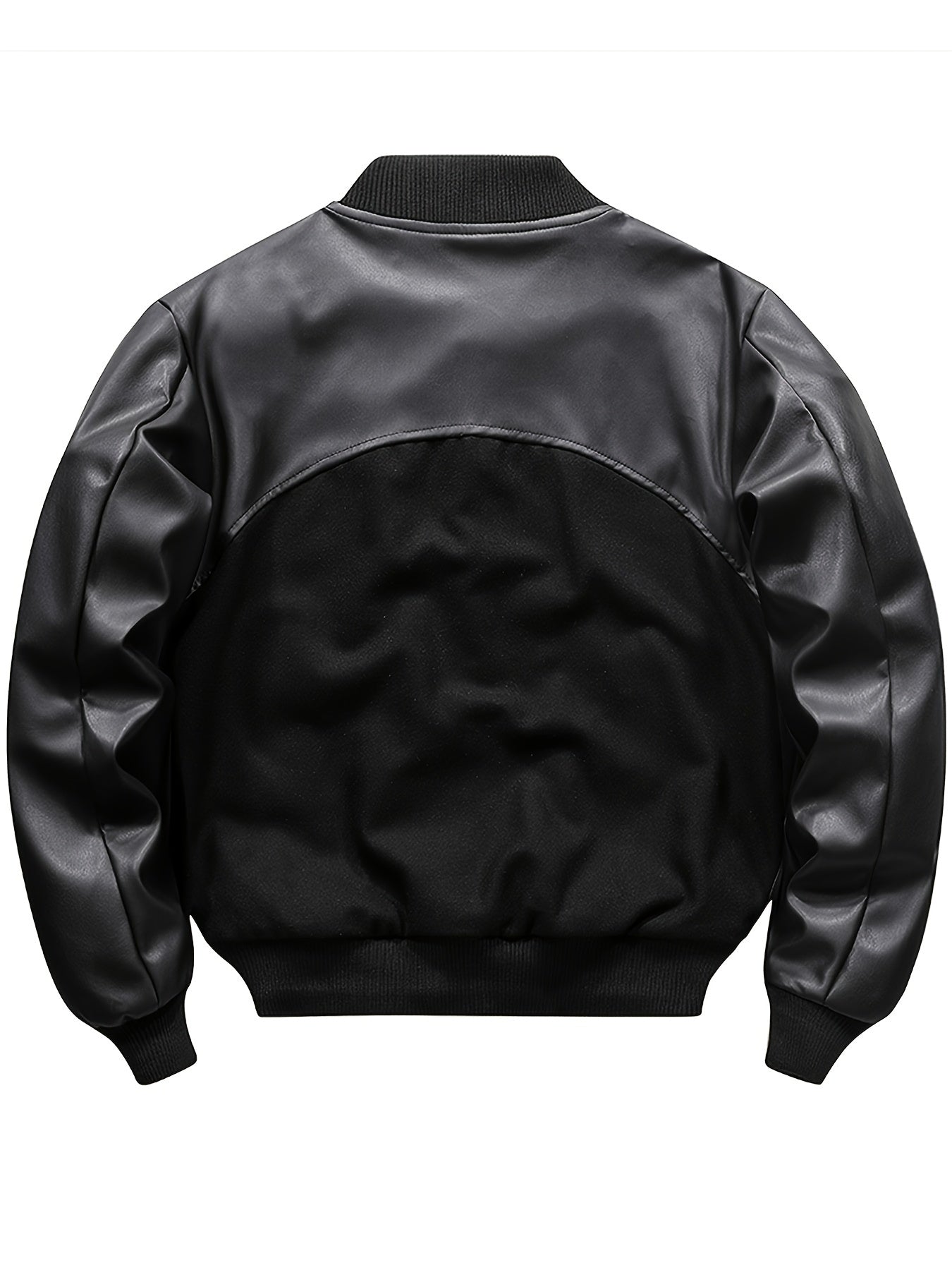 Men’s Retro Embroidered Baseball Jacket – Thick Wool Blend Street Coat