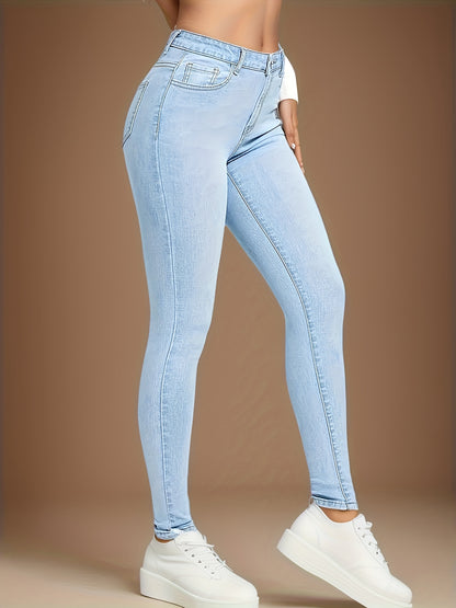 Women’s High-Rise Slim Jeans – Tummy Control Stretch Denim