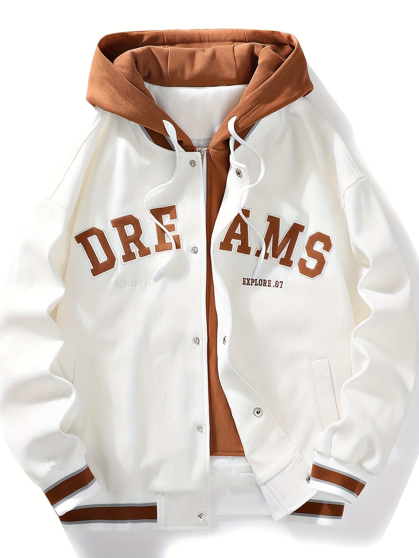 Loom & Soul Men’s  “DREAMS” Hooded Jacket – Loose Streetwear Coat