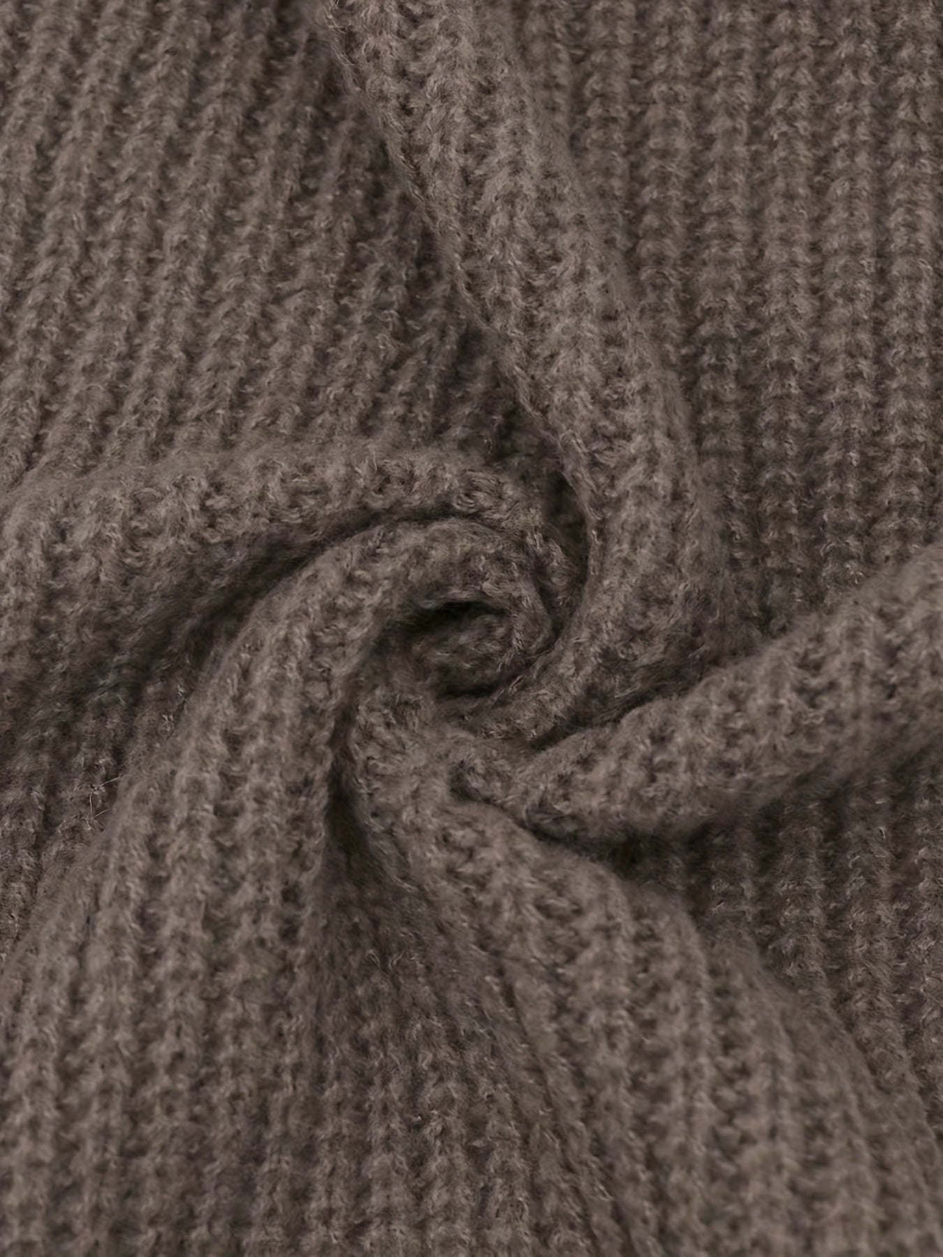 Elegant Deep V-Neck Ribbed Cardigan – Women’s Fall/Winter Knit Sweater