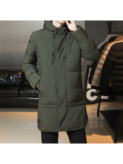 Chaqueta acolchada con capucha para hombre – Abrigo grueso y cálido para exteriores