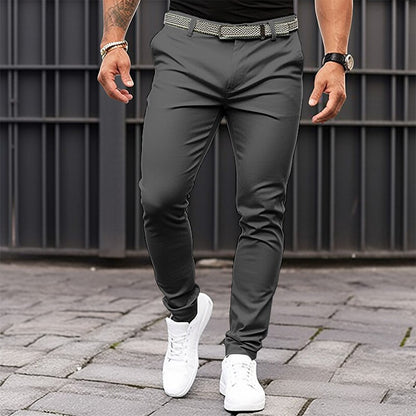 Pantalon Homme Coupe Slim Décontracté – Pantalon de Costume Extensible