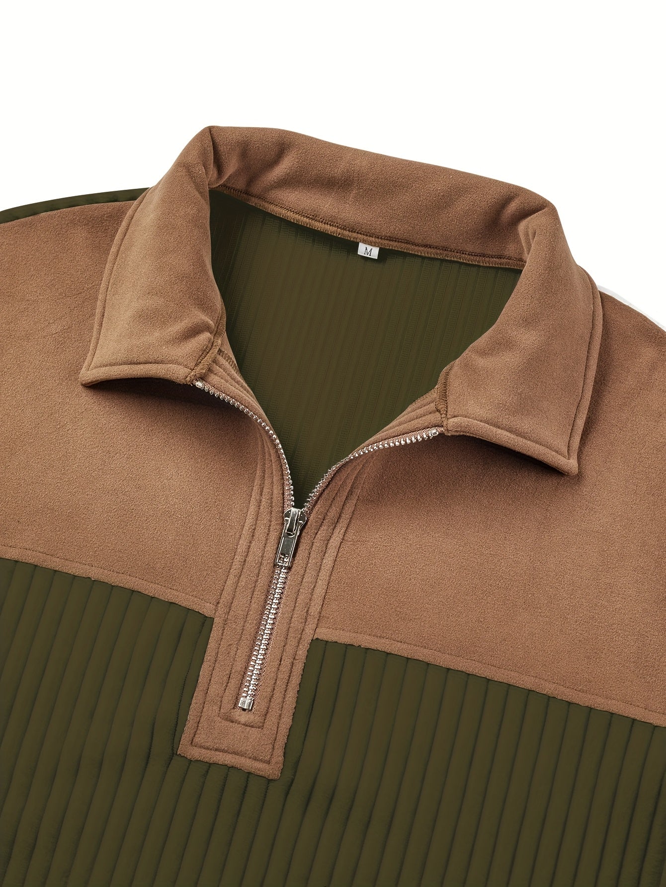 Men’s Full-Zip Winter Sweater – Thick Knit Stand Collar Pullover