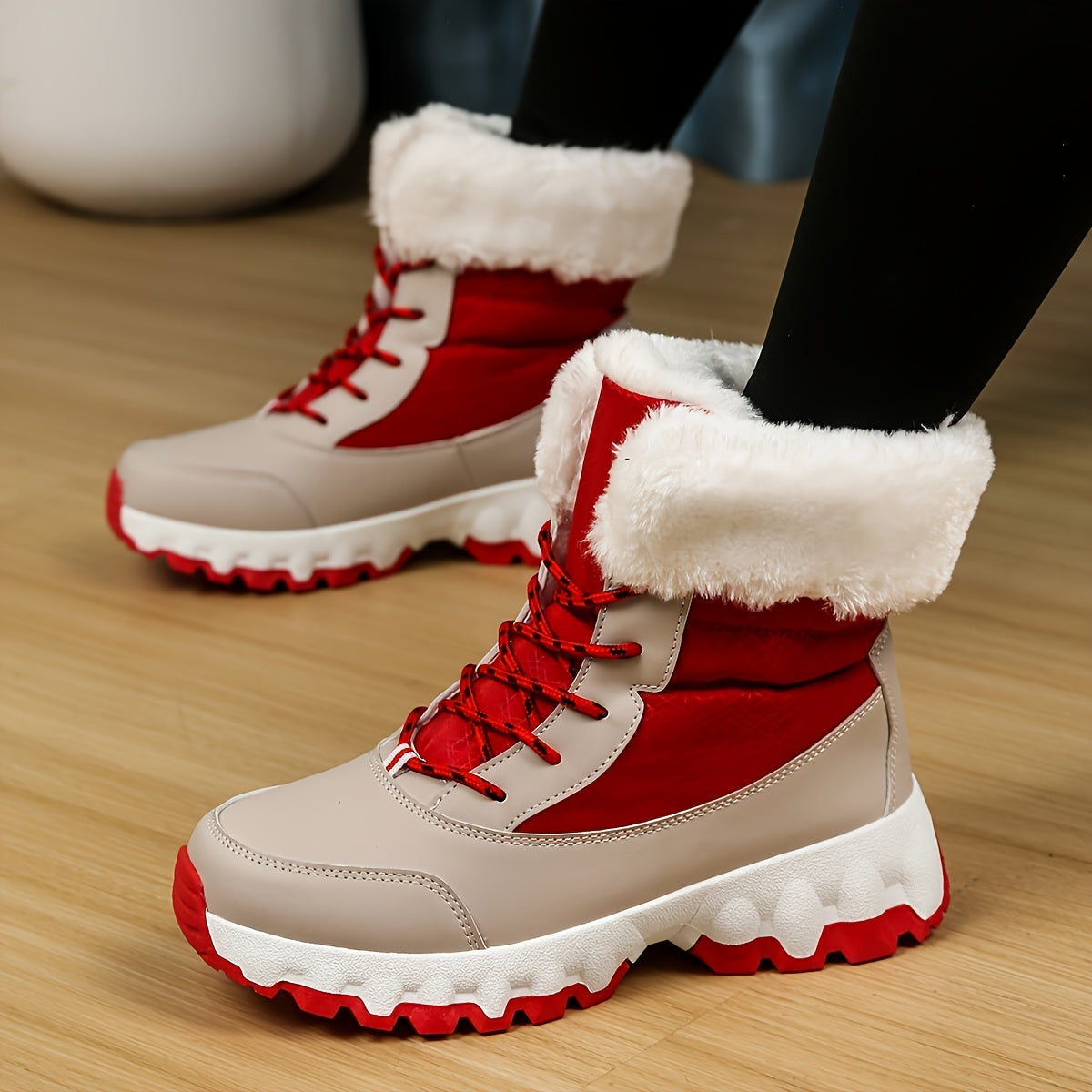 Women’s Warm Anti-Slip Snow Boots – Plush Lined Casual Winter Sports Shoes