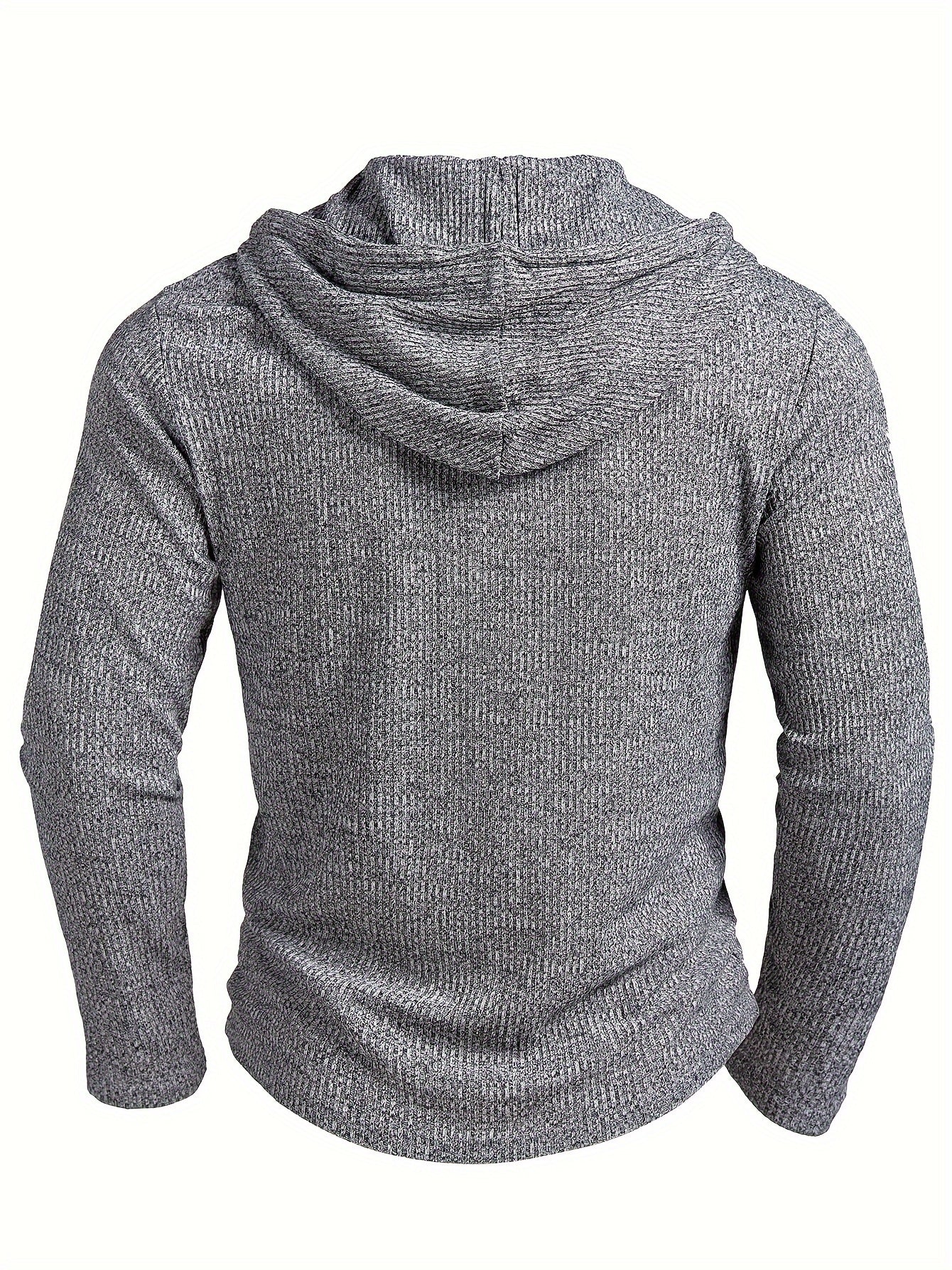 Men’s Ribbed Henley Shirt – Long Sleeve Soft Knit Fall Top