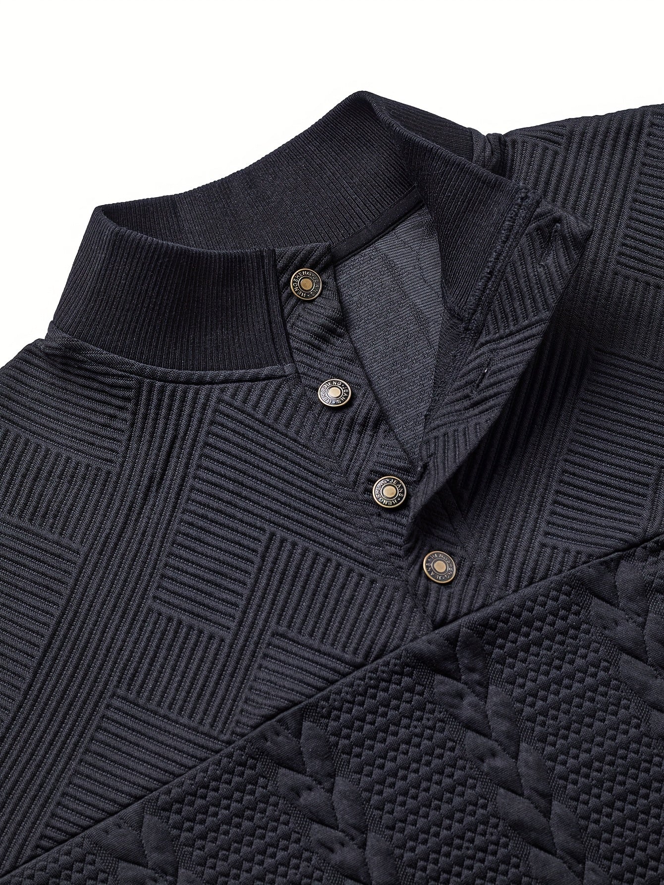 Men’s Casual Henley Shirt – Soft Stretch Long Sleeve Button Top