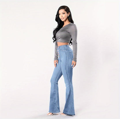 Snatched High Waist Wide Leg Jeans – Flowy Vintage Fit