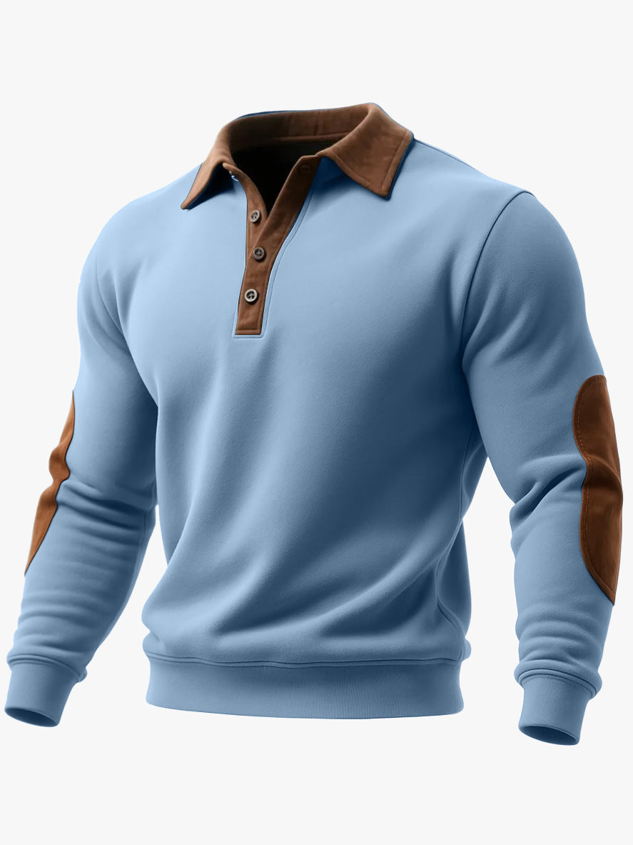 Sudadera con media cremallera y estampado 3D estilo étnico para hombre – Casual, holgada, de manga larga