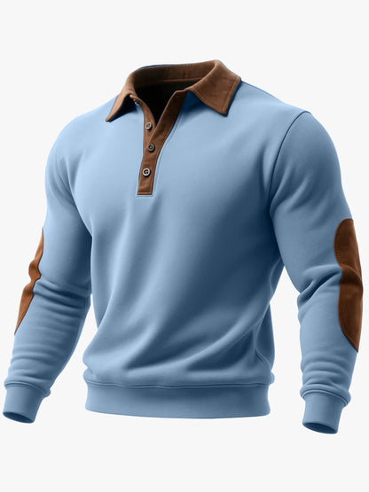 Sudadera con media cremallera y estampado 3D estilo étnico para hombre – Casual, holgada, de manga larga