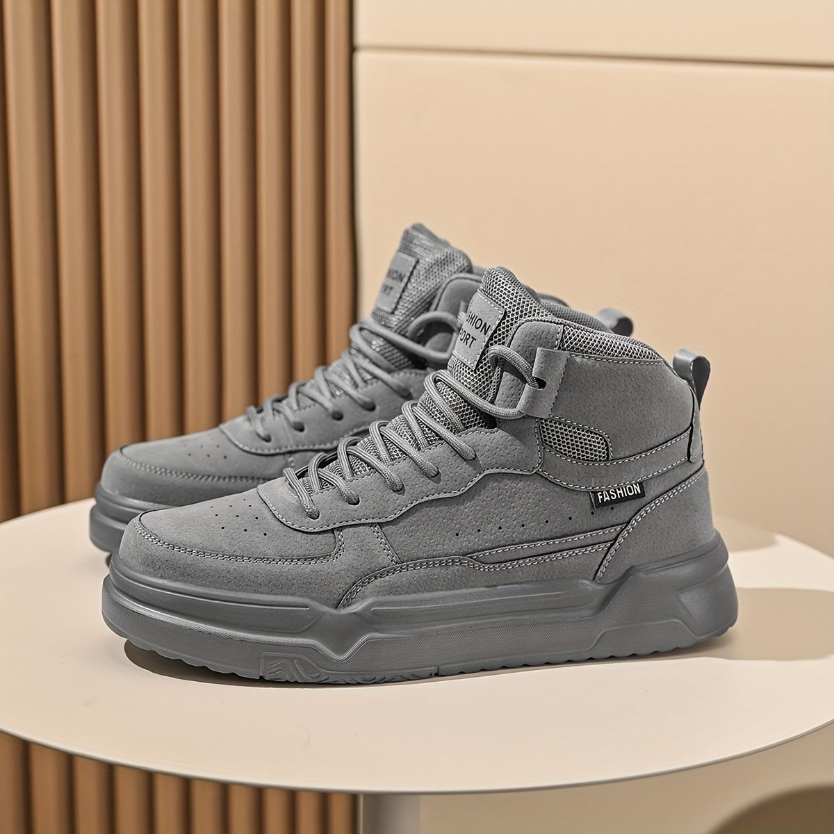 Baskets montantes homme – Chaussures de sport urbaines à lacets