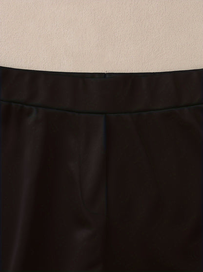 Elegante Traje de Moda con Parches para Mujer – Conjunto de Dos Piezas Primavera/Otoño