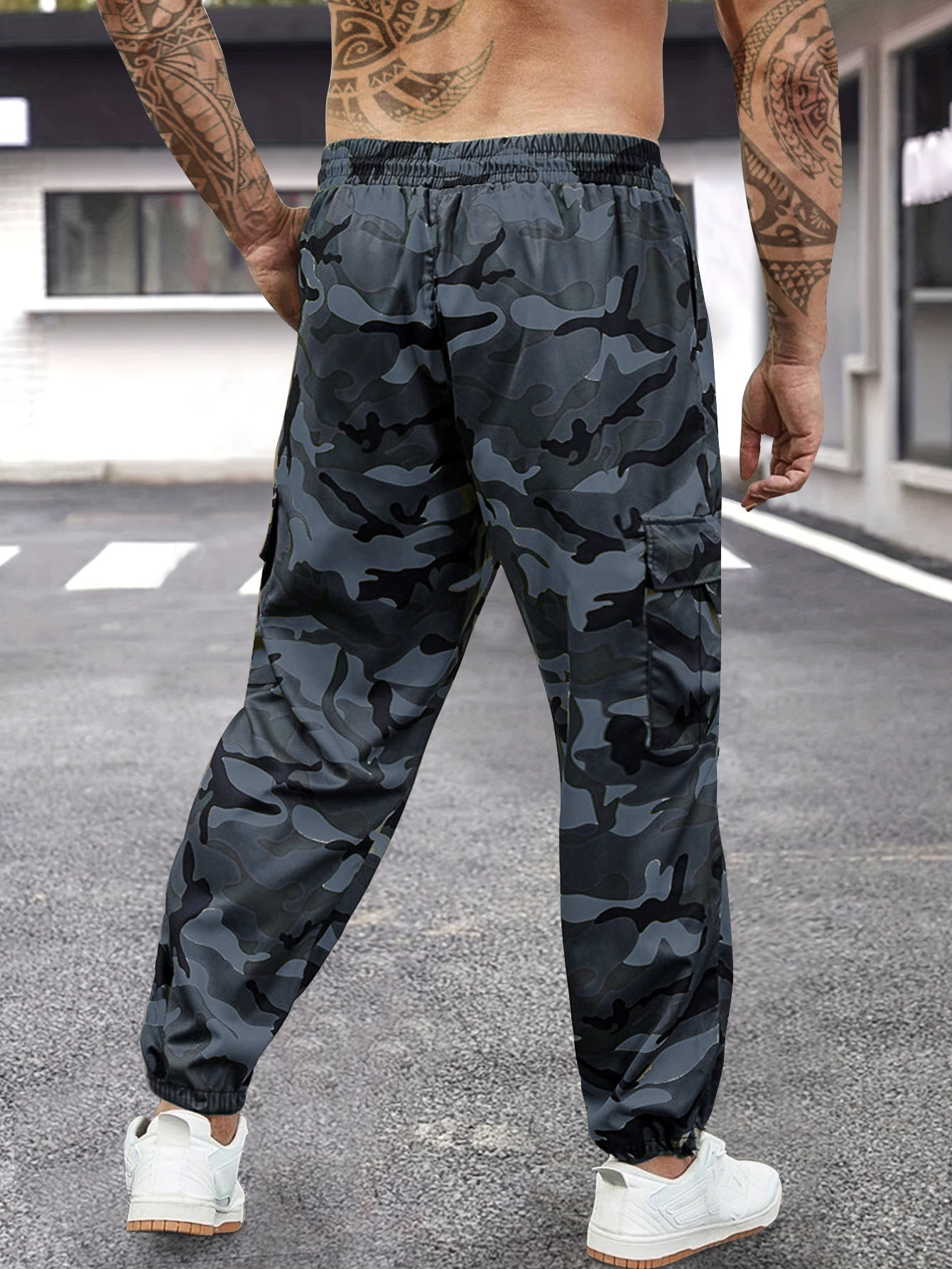 Men’s Camouflage Cargo Pants – Tactical Camo Jogger Hiking Trousers