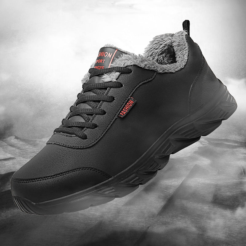 Loom & Soul™ Men’s Winter Warm Sneakers – Waterproof, Anti-Slip, Plush-Lined Comfort Shoes