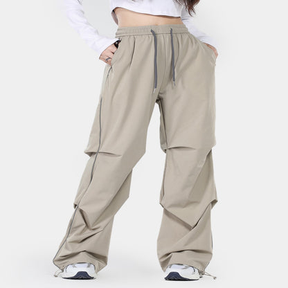 Loom & Soul™ Women’s Mop Pants – Loose Pleated Paratrooper Cotton Trousers