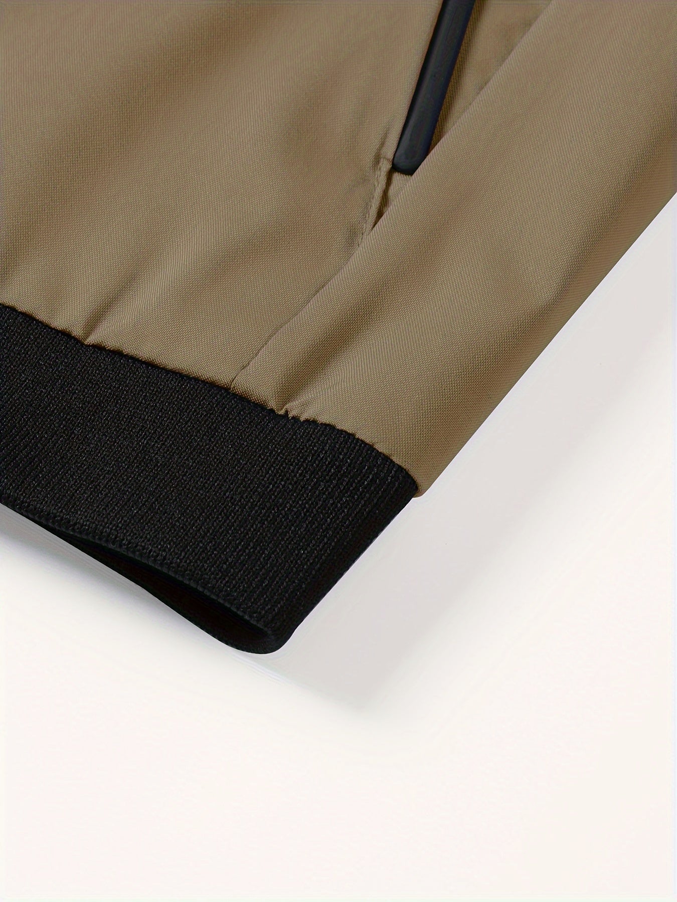 Men’s Letter Embroidered Bomber Jacket – Sporty Casual Streetwear