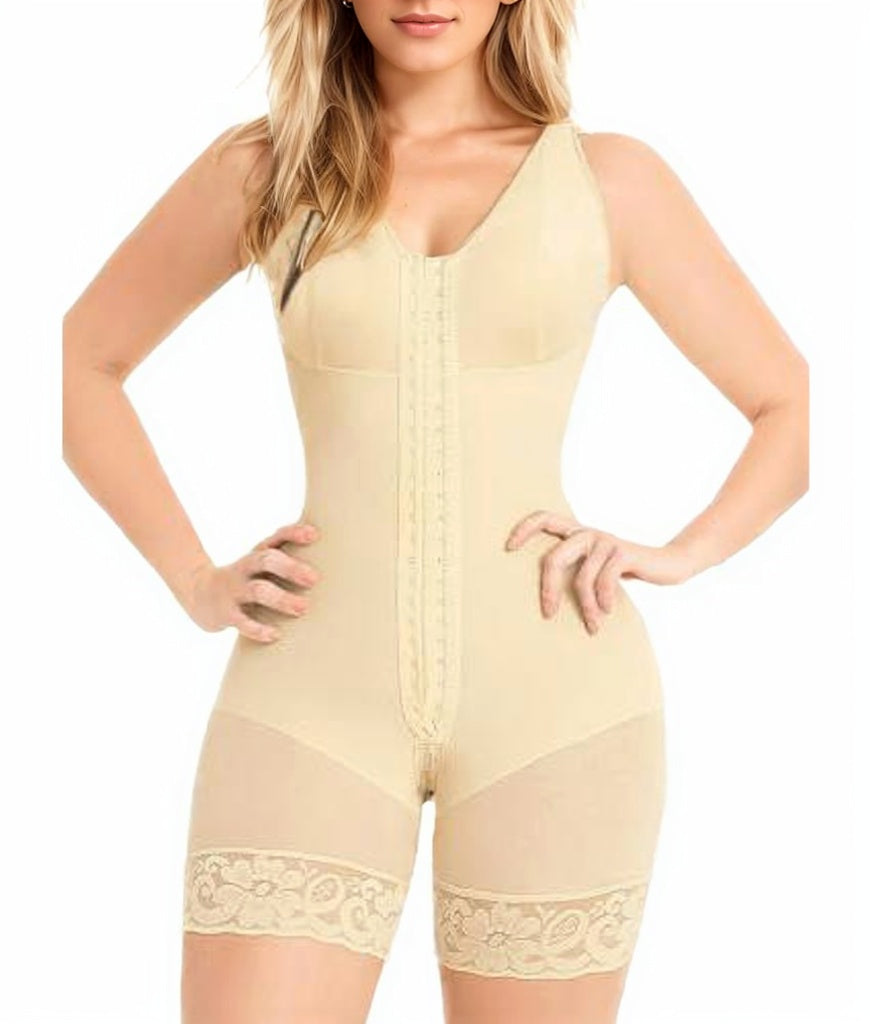 Loom & Soul™ Colombian Faja Shapewear – Full Body Tummy Control Bodysuit with Butt Lifter & Zipper Crotch