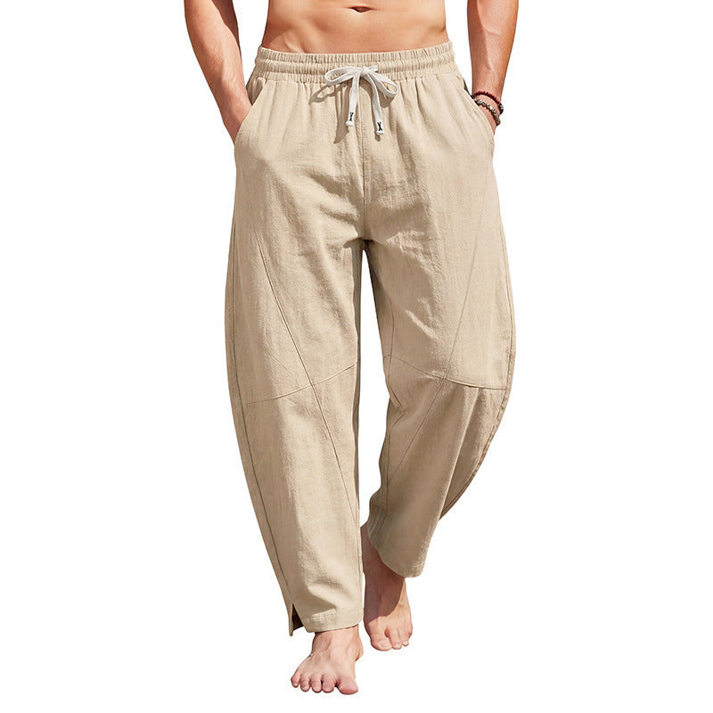 Men’s Linen Harem Pants – Relaxed Summer Streetwear Fit