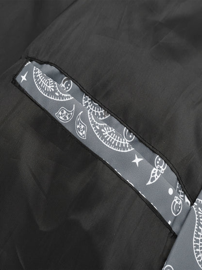 Men’s Paisley Bomber Jacket – Vintage Stand Collar Casual Outerwear