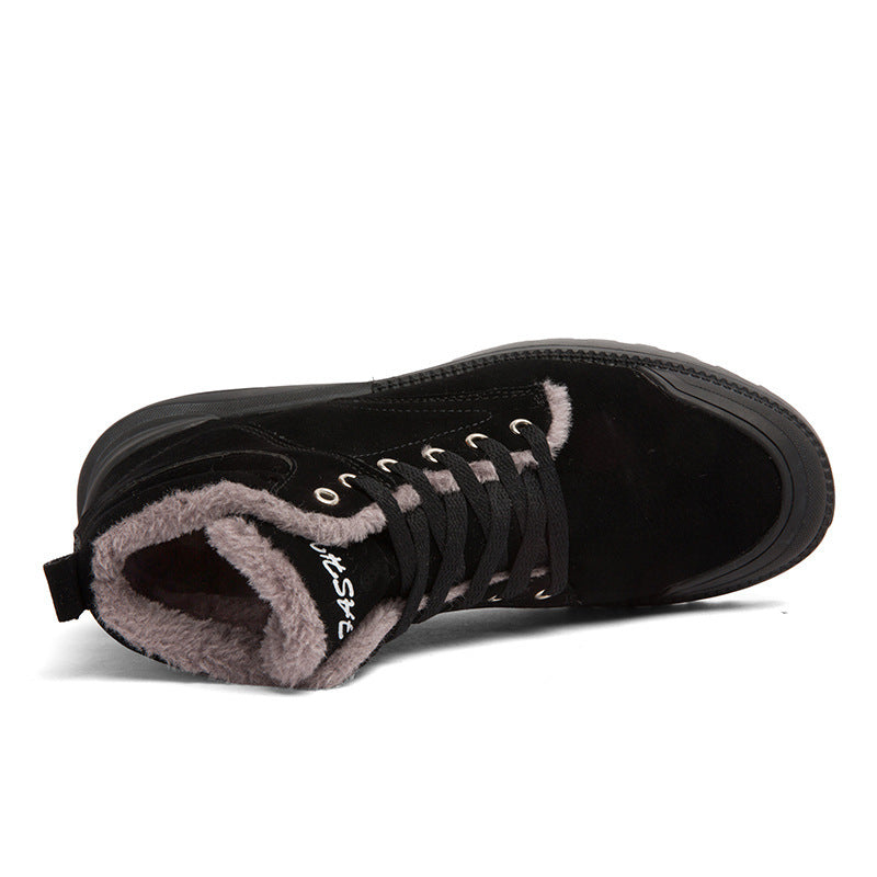 Loom & Soul Men’s Warm Ankle Boots – Winter Plush Suede Comfort Shoes