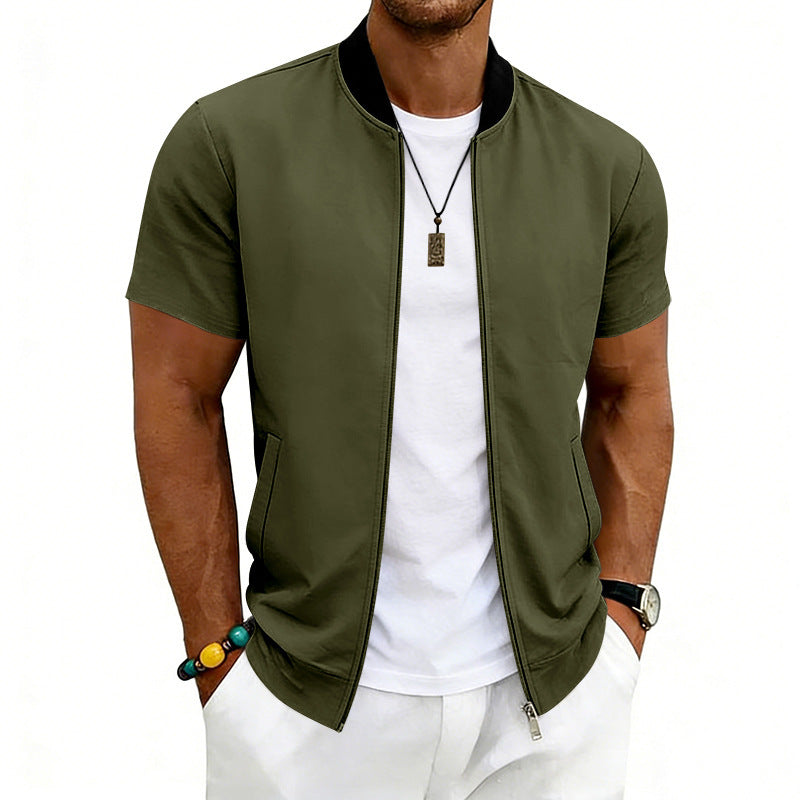 Men’s Flight Zip-Up Jacket – Classic Streetwear Bomber Fit
