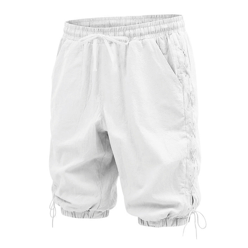 Men’s Linen Drawstring Shorts – Relaxed Streetwear Summer Fit
