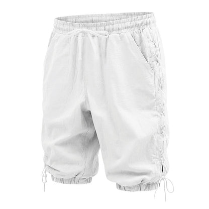Men’s Linen Drawstring Shorts – Relaxed Streetwear Summer Fit