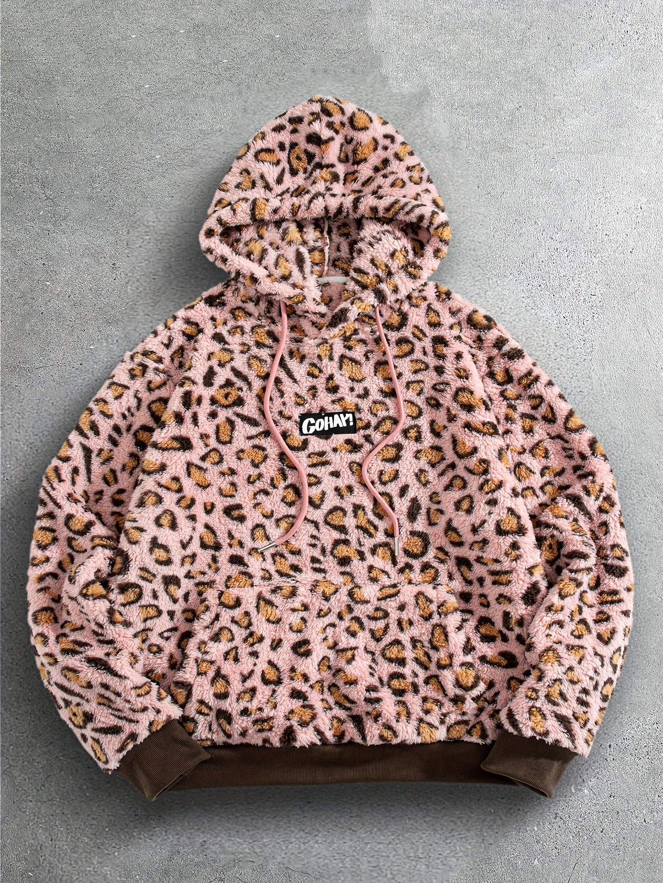 Sudadera con capucha y estampado de leopardo para hombre – Sudadera de felpa para un estilo urbano impactante