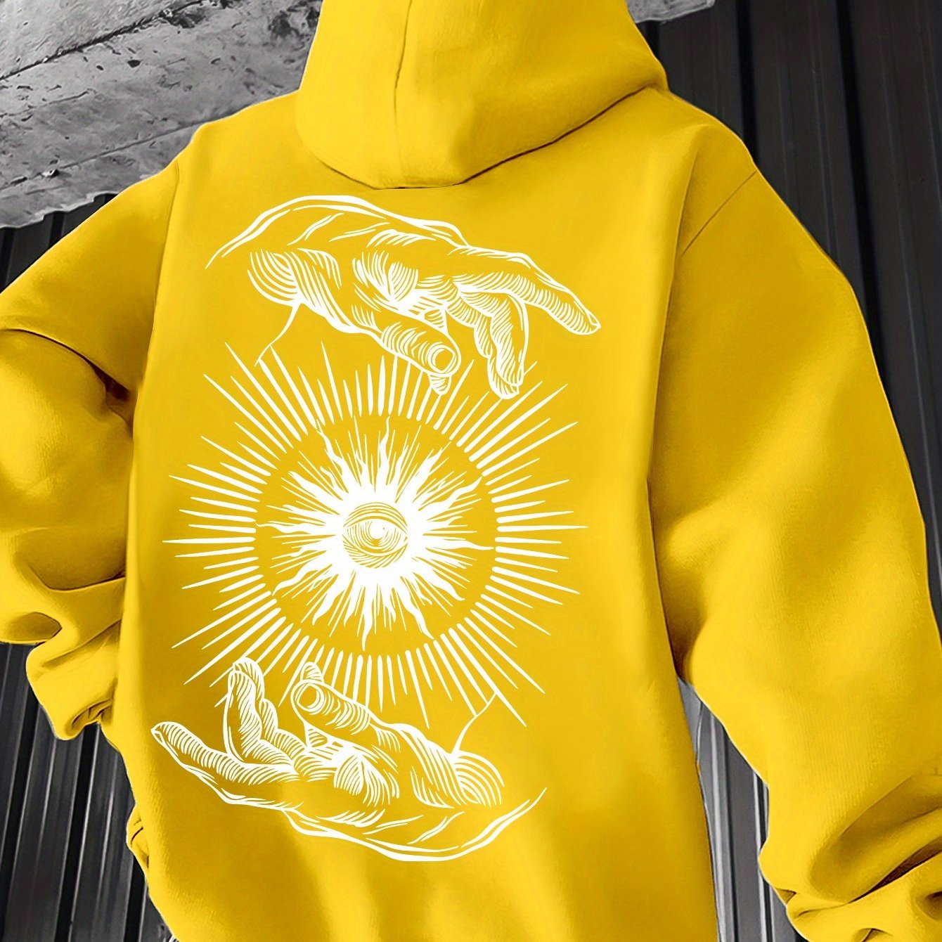 Men’s Lightweight Hoodie – Minimalist Graphic Spring Pullover