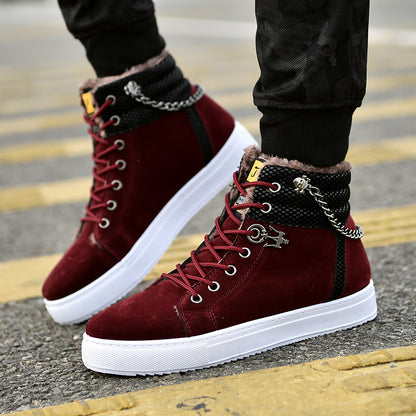 Loom & Soul™ Men’s Fleece-Lined Suede High-Top Sneakers – Warm Casual Fashion Shoes