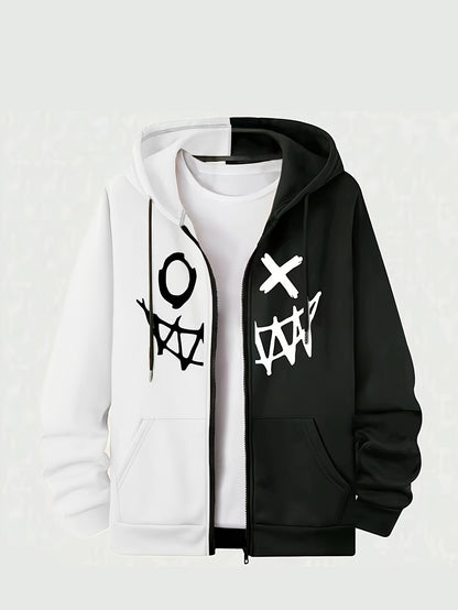 Loom & Soul Men’s Royal Blue Zip Hoodie – Two-Tone Warm Fall Jacket