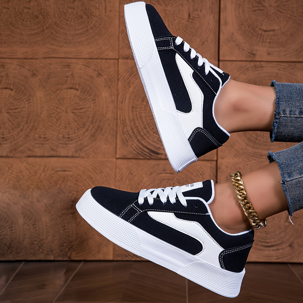 Zapatillas deportivas informales para mujer - Con cordones, ligeras, para el día a día