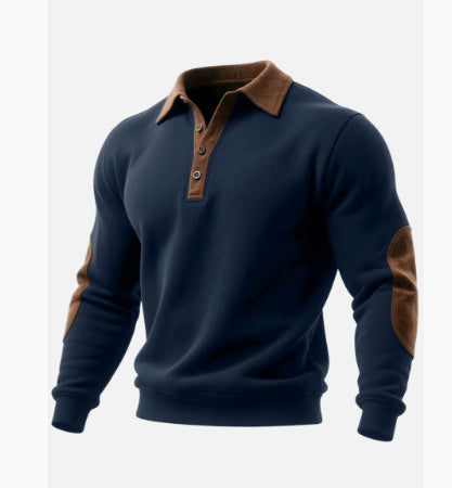 Sudadera con media cremallera y estampado 3D estilo étnico para hombre – Casual, holgada, de manga larga