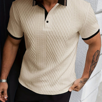 Polo color block homme – Polo d'été décontracté et respirant pour le golf