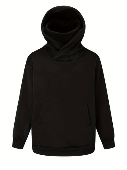 Men’s Oversized Plush Hoodie – High Street Ninja Style Pullover