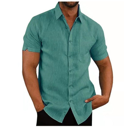 Chemise décontractée boutonnée pour homme – Haut ample à épaules tombantes