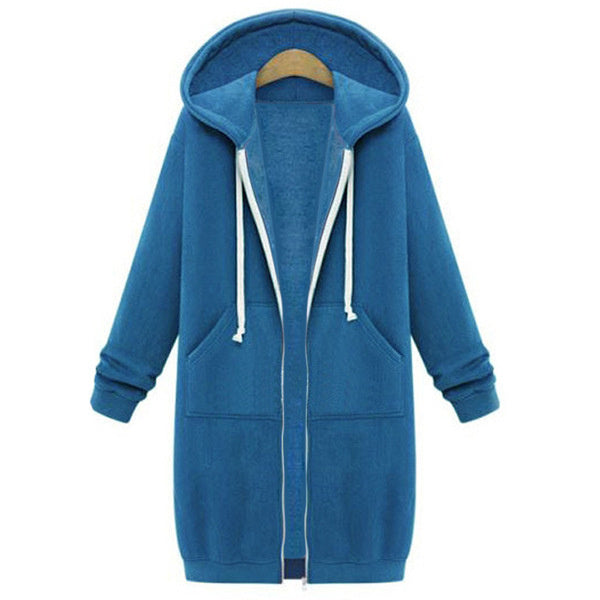 Loom & Soul Women’s Hooded Fleece Jacket – Long Zipper Coat with Soft Lining, Casual Warm Outerwear