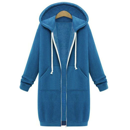 Loom & Soul Women’s Hooded Fleece Jacket – Long Zipper Coat with Soft Lining, Casual Warm Outerwear