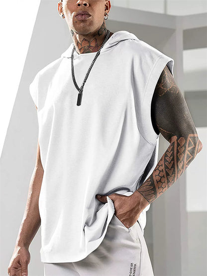 Men’s Sleeveless Hoodie Vest – Performance Gym & Summer Fit