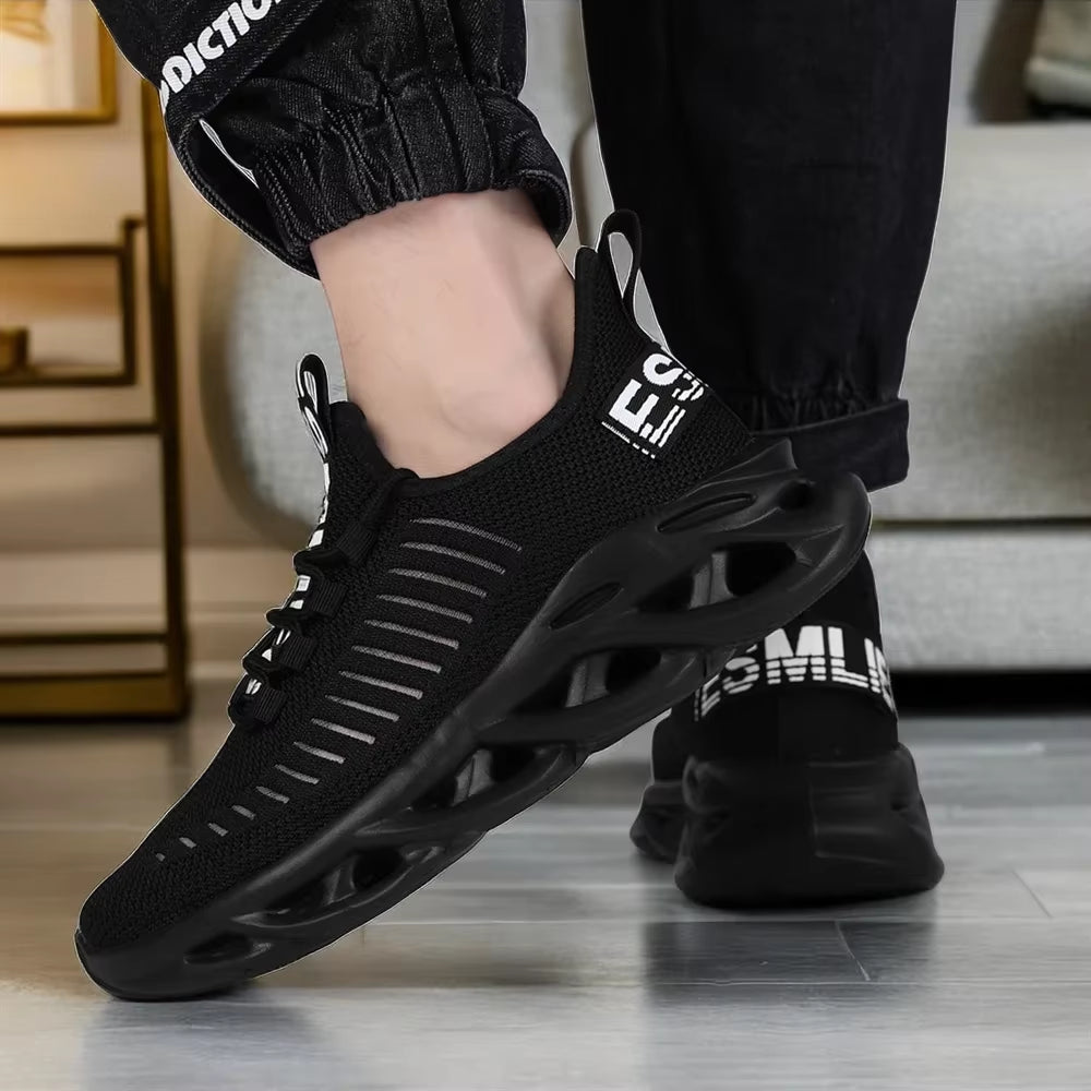 Men'S Shoes Summer Mesh Breathable Sports Shoes Men'S Casual Running Hollow Mesh Shoes Lightweight anti Slip Tennis Sports Shoes