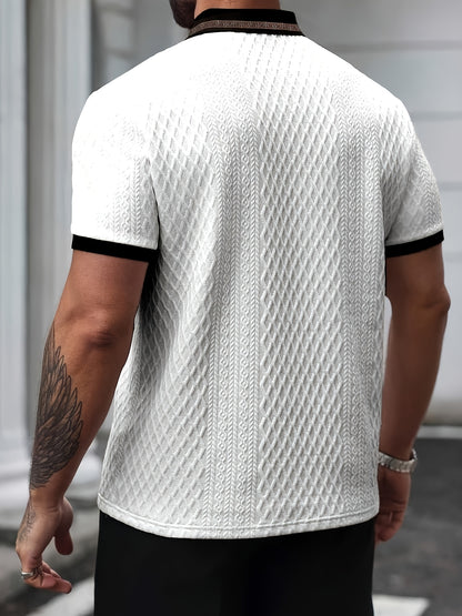 Polo color block homme – Polo d'été décontracté et respirant pour le golf