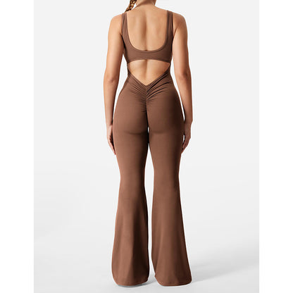 Mono de yoga sin espalda ajustado para mujer – Ropa deportiva moldeadora