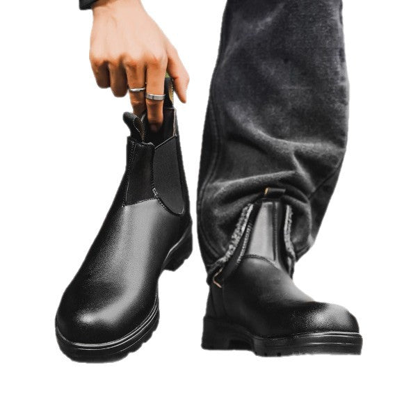 Men’s Retro Chunky Boots – Streetwear Ankle Combat Style