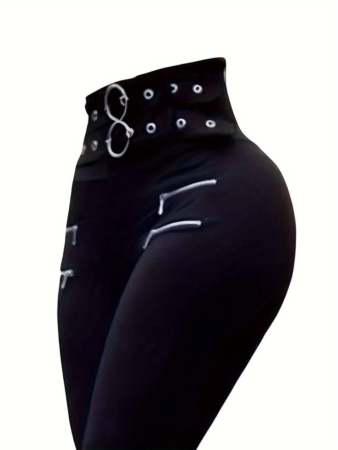 Women’s High-Waist Zipper Slim-Fit Pants – Stretch Dress Pants