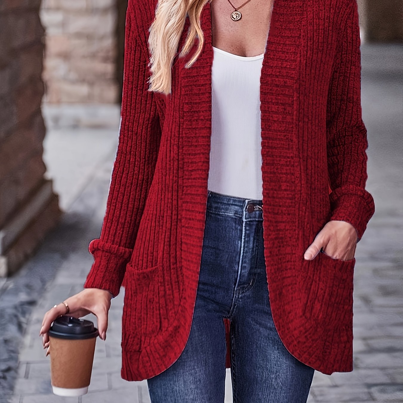 Women’s Elegant Loose Fit Blouse – Mustard Yellow Long Sleeve Top