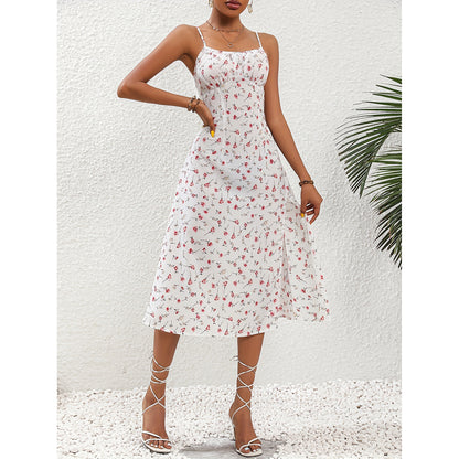 Loom & Soul™ Polka Dot Spaghetti-Strap Maxi Dress – Women’s Summer Split Long Dress